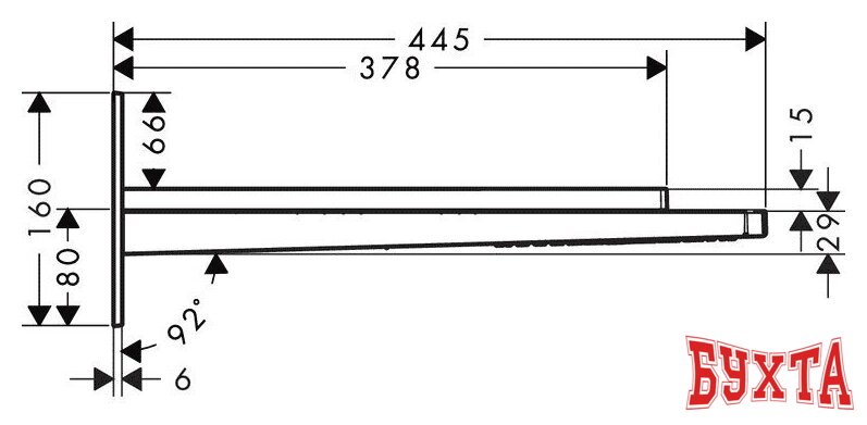 Верхний душ Hansgrohe Raindance Rainfall 180 AIR 2jet [28433400] 2