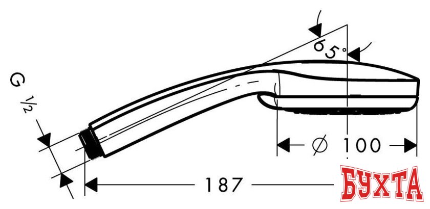 Душевая лейка Hansgrohe Croma 100 Multi EcoSmart 28538000 2