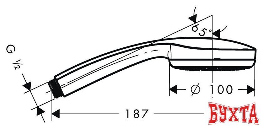 Душевая лейка Hansgrohe Croma 100 (28580000) 2