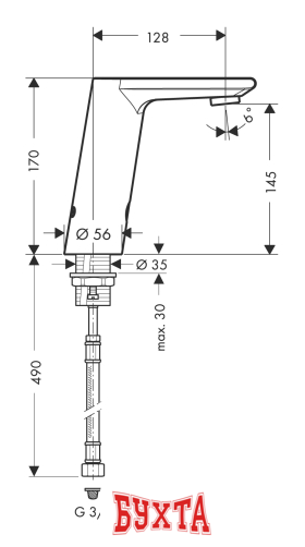 Смеситель Hansgrohe Metris S [31100000] 2