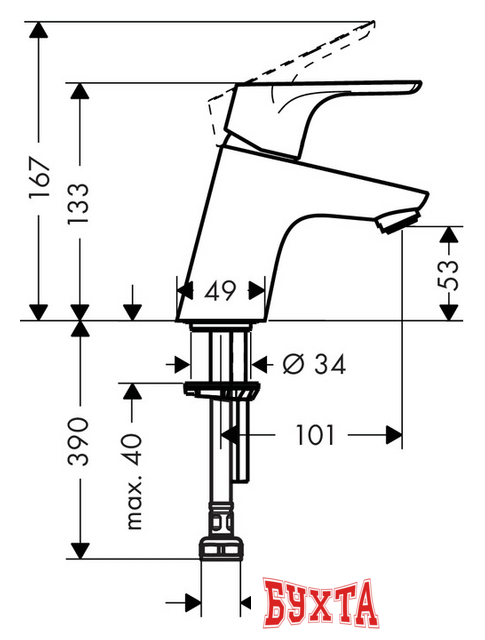 Смеситель Hansgrohe Focus 31130000 2