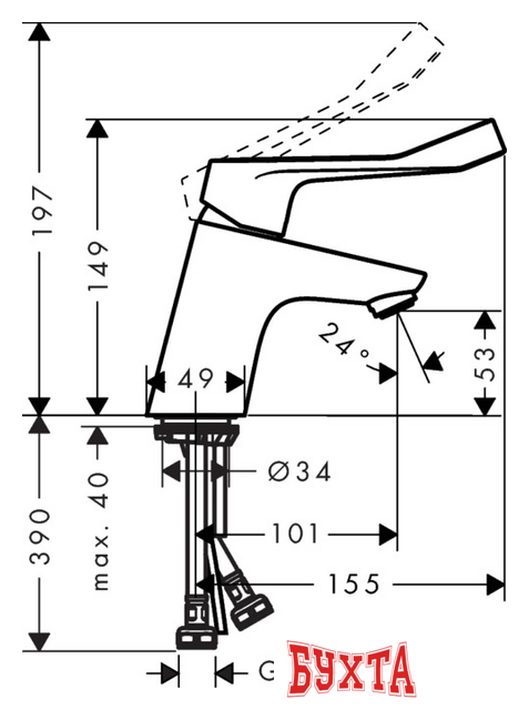 Смеситель Hansgrohe Focus 31914000 2