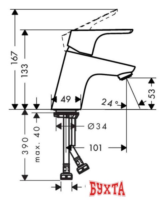 Смеситель Hansgrohe Focus 31604000 3