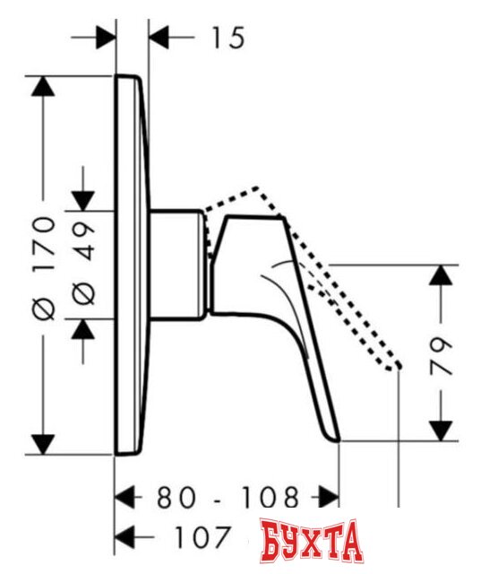 Смеситель без скрытого механизма Hansgrohe Focus 31964000 2