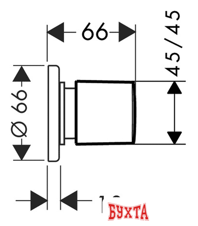 Вентиль Hansgrohe Metris 31677000 2