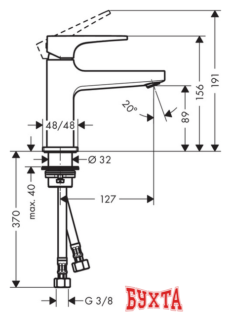 Смеситель Hansgrohe Metropol 32500000 (хром) 2