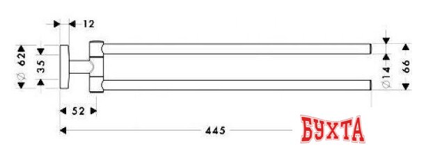 Держатель для полотенца Hansgrohe Logis 40512000 4