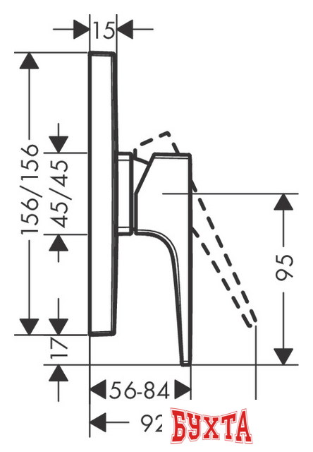 Смеситель Hansgrohe Metropol 32565670 (черный матовый) 2