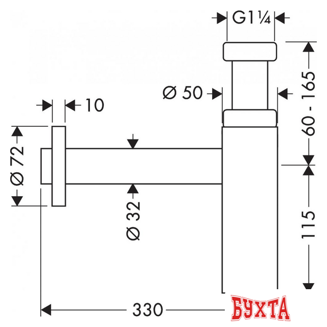 Сифон Hansgrohe Flowstar S 52105700 2