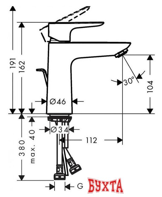 Смеситель Hansgrohe Talis E 71710140 (бронзовый матовый) 5