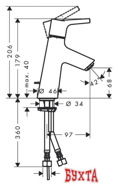 Смеситель Hansgrohe Talis S 72010000 2