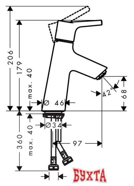 Смеситель Hansgrohe Talis S 72014000 5