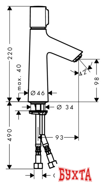 Смеситель Hansgrohe Talis Select S 72043000 2