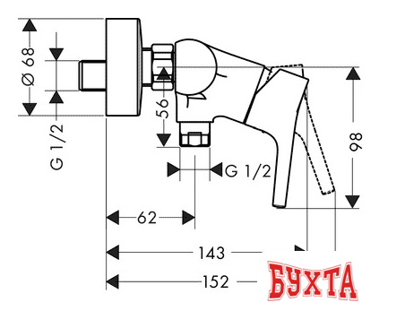 Смеситель Hansgrohe Talis S 72600000 2