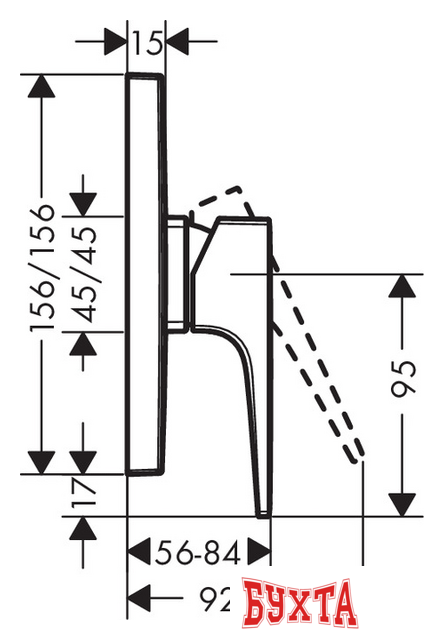 Смеситель Hansgrohe Metropol 74565000 2