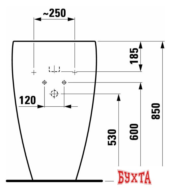 Умывальник Laufen Ilbagnoalessi One 8119714001091 5