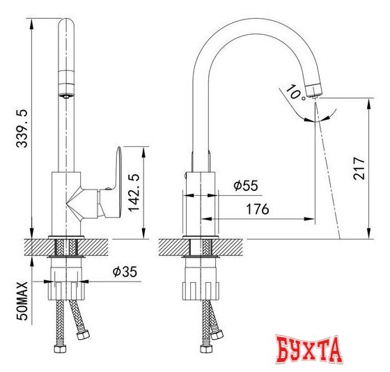 Смеситель IDDIS Cuba CUBSBFJi05 4