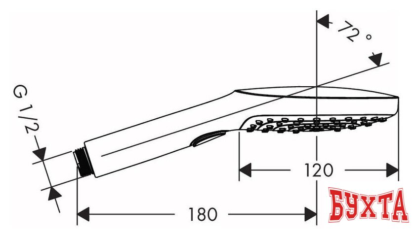 Душевая лейка Hansgrohe Raindance Select E 26520340 (черный матовый) 2