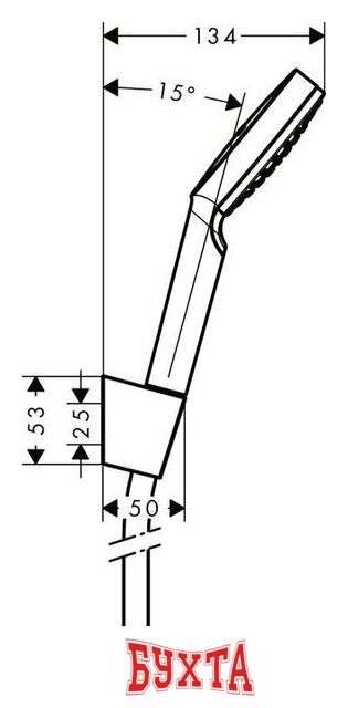 Душевой гарнитур Hansgrohe Crometta 1jet 26690400 4