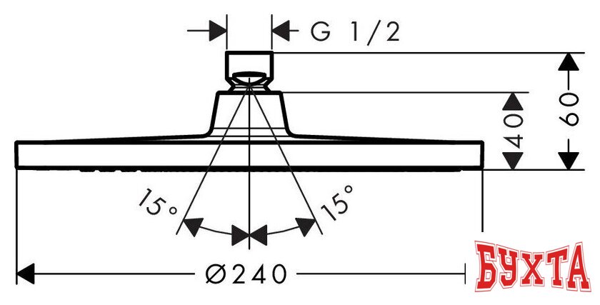 Верхний душ Hansgrohe Crometta S 240 1jet [26723000] 2
