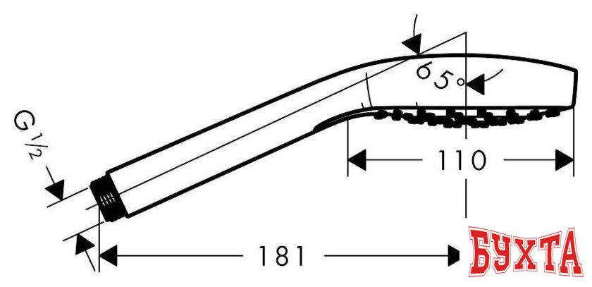 Душевая лейка Hansgrohe Croma Select E 26814340 2