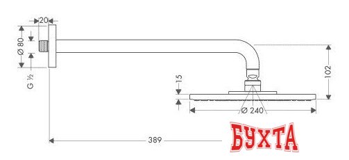 Верхний душ Hansgrohe Raindance AIR (27474000) 2