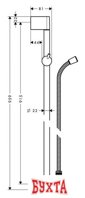 Душевая штанга Hansgrohe Crometta 27614000 2