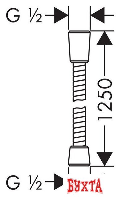 Душевой шланг Hansgrohe Sensoflex 28132000 2