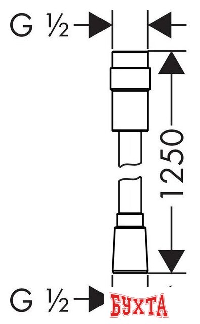 Душевой шланг Hansgrohe Isiflex с регулировкой напора 28249000 2