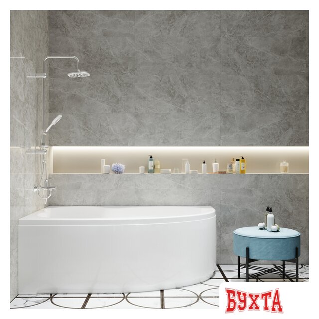 Ванна Triton Мари 170х110 правая (с каркасом) 2