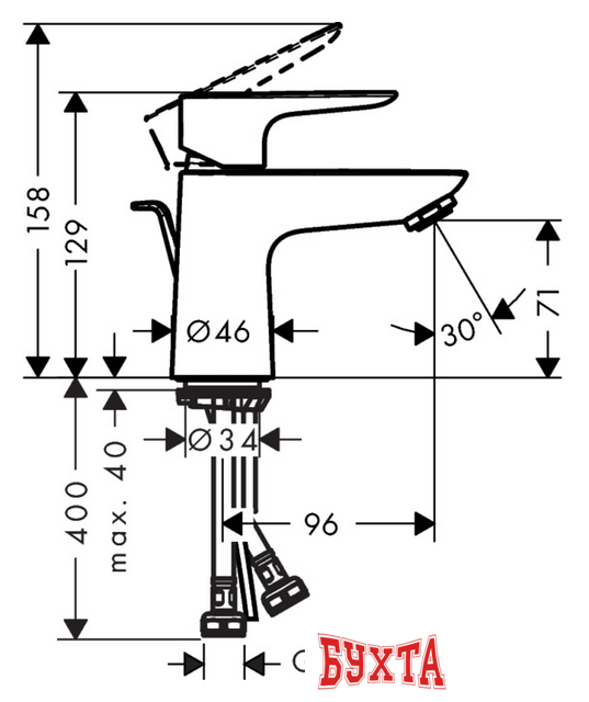 Смеситель Hansgrohe Talis E 71703000 2