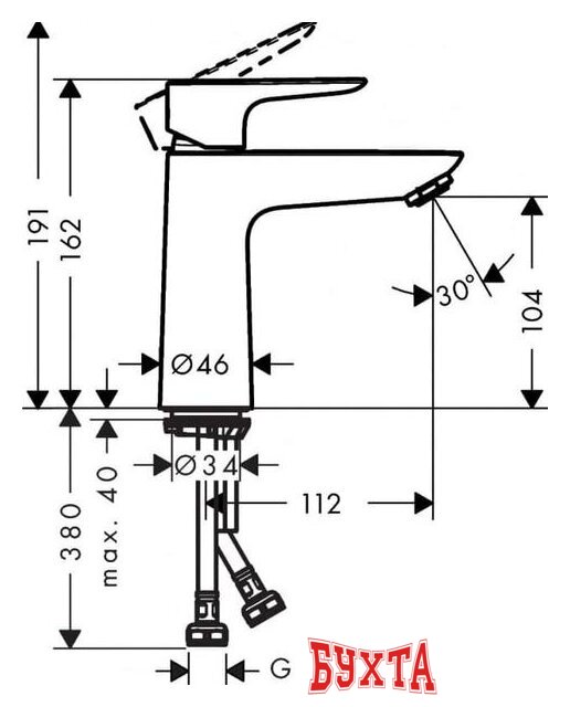 Смеситель Hansgrohe Talis 110 71712340 2