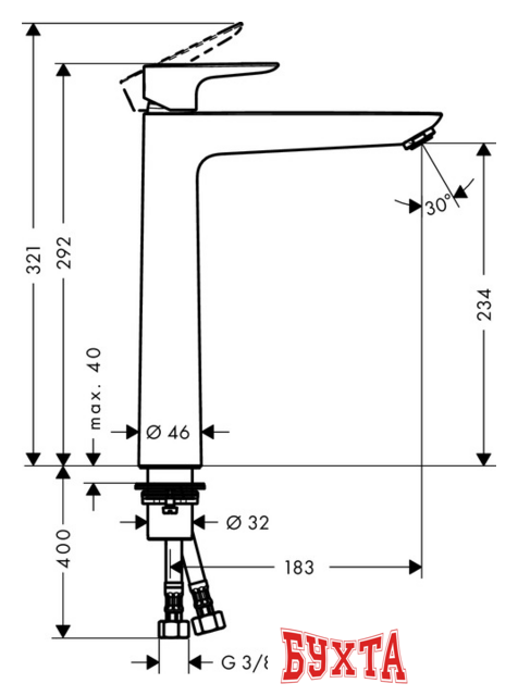 Смеситель Hansgrohe Talis E 71717000 4