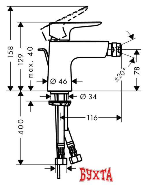 Смеситель Hansgrohe Talis E 71720140 2