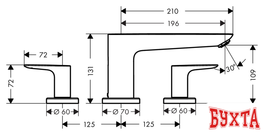 Смеситель Hansgrohe Talis E 71747000 2