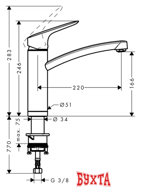 Смеситель Hansgrohe Logis 71833000 2