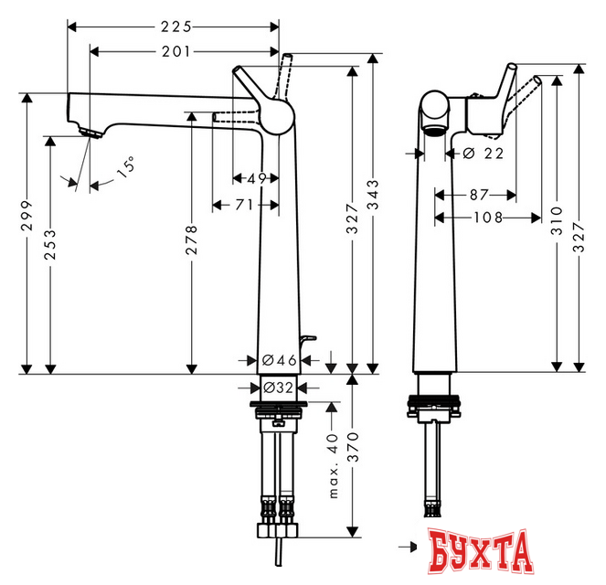 Смеситель Hansgrohe Talis S 72115000 2
