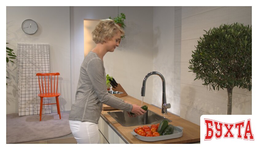 Смеситель Hansgrohe Talis S 72813800 (нержавеющая сталь) 4