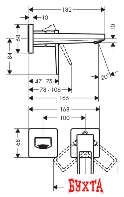 Смеситель Hansgrohe Metropol 74525000 2