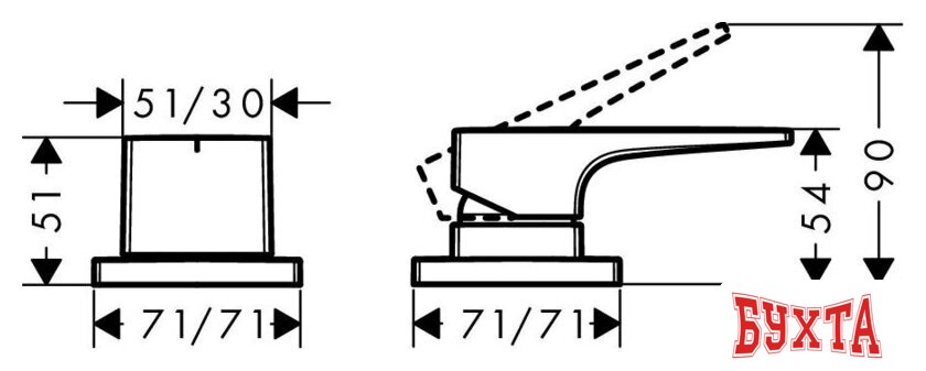 Смеситель Axor Metropol 74548000 2