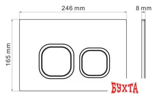 Унитаз подвесной Roxen Martin в комплекте с инсталляцией StounFix Dual Fresh 6 в 1 968516 (кнопка: хром глянцевый) 2