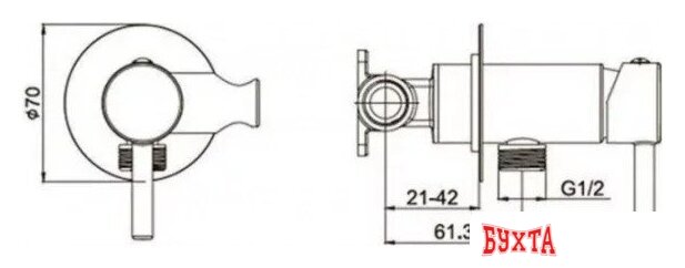 Гигиенический душ Grocenberg GB001 (черный матовый) 5