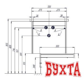Мебель для ванных комнат Акватон Тумба под умывальник Капри 60 1A230101KPDA0 (бетон пайн) 4