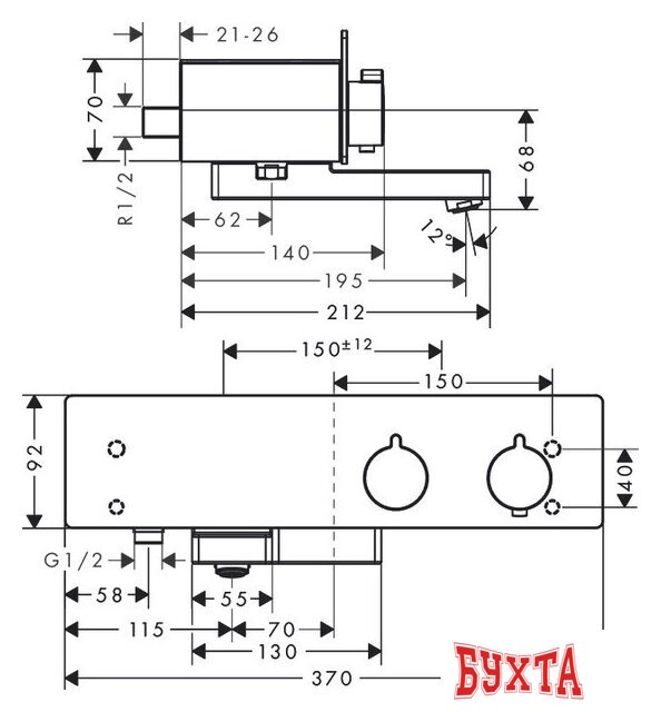Смеситель Hansgrohe ShowerTablet 13107000 (хром) 2
