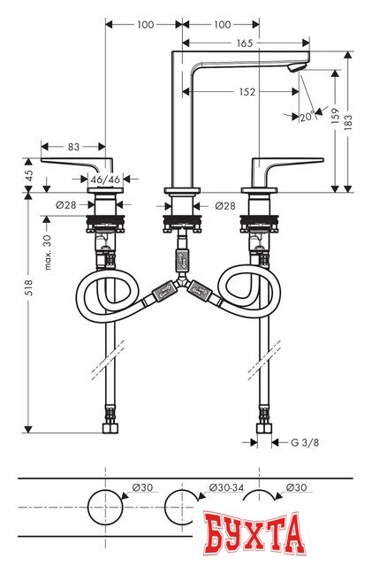 Смеситель Hansgrohe Metropol 74515000 2
