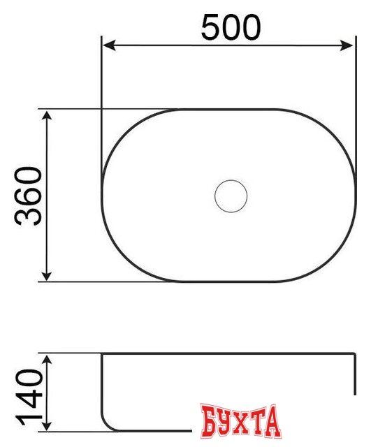 Умывальник Roxen Fabio 570210 2