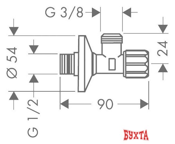 Запорная арматура Hansgrohe 13904000 2