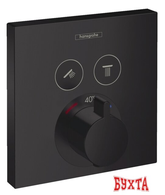 Смеситель Hansgrohe ShowerSelect Glass 15763670 (черный)