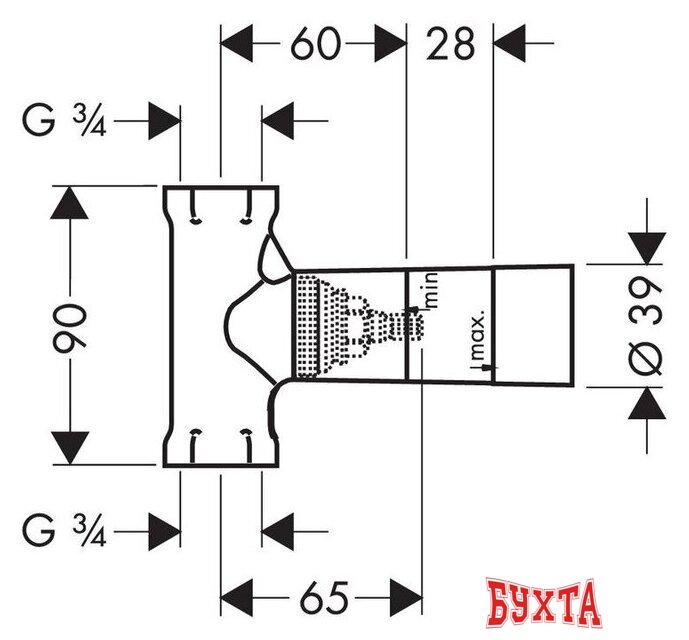 Скрытый механизм Hansgrohe 15970180 2