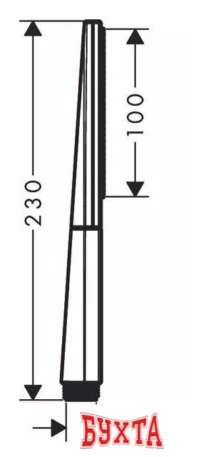 Душевая лейка Hansgrohe Rainfinity 100 1jet EcoSmart 26867000 (хром) 2